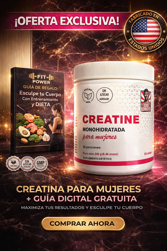 Creatina Monohidratada para mujeres-🔥Fórmula Especial para Aumentar Glúteos+Guía GRATIS digital de regalo